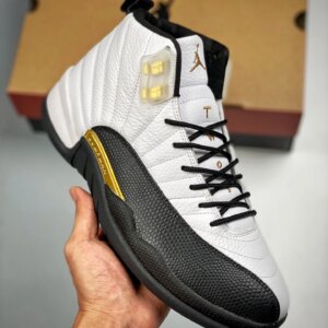 Air Jordan 12 Royalty White Black-Metallic Gold For Sale