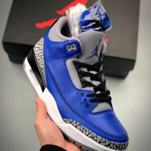 Air Jordan 3 Blue Cement Varsity Royal Cement Grey For Sale