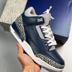 Air Jordan 3 Midnight Navy Cement Grey-White For Sale