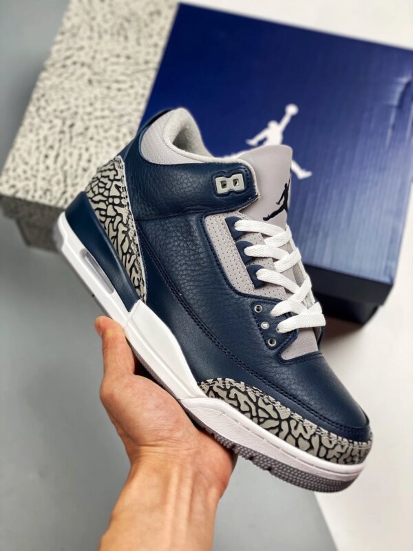 Air Jordan 3 Midnight Navy Cement Grey-White For Sale