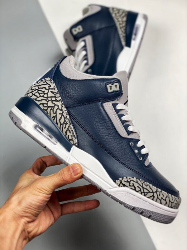 Air Jordan 3 Midnight Navy Cement Grey-White For Sale