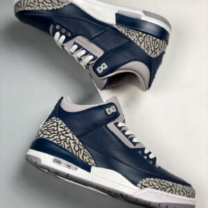 Air Jordan 3 Midnight Navy Cement Grey-White For Sale