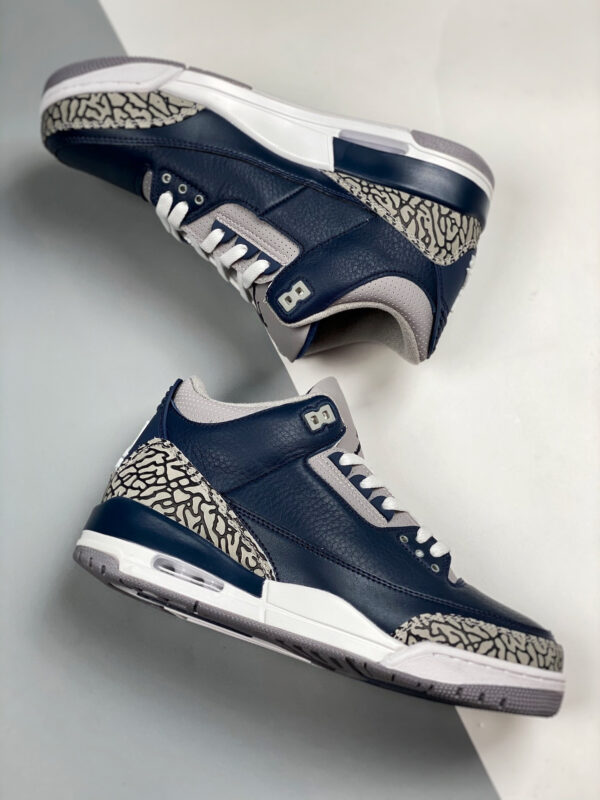 Air Jordan 3 Midnight Navy Cement Grey-White For Sale