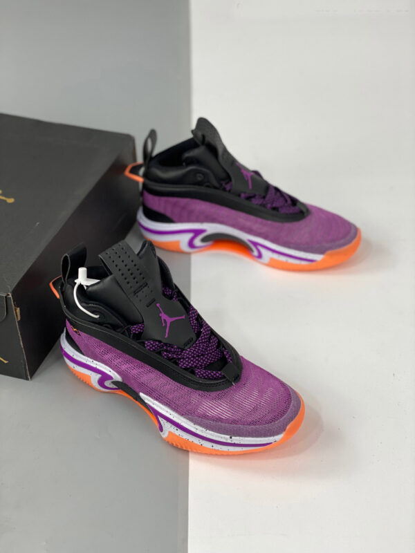 Air Jordan 36 First Light Black White-Bright Mango-Hyper Violet On Sale