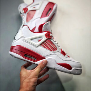 Air Jordan 4 Alternate 89 White Black-Gym Red For Sale