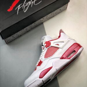 Air Jordan 4 Alternate 89 White Black-Gym Red For Sale