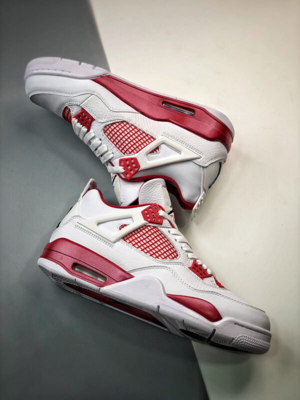 Air Jordan 4 Alternate 89 White Black-Gym Red For Sale