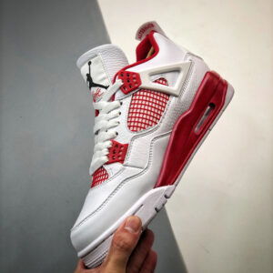 Air Jordan 4 Alternate 89 White Black-Gym Red For Sale