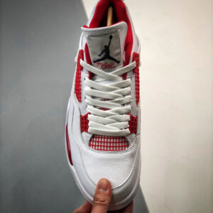 Air Jordan 4 Alternate 89 White Black-Gym Red For Sale