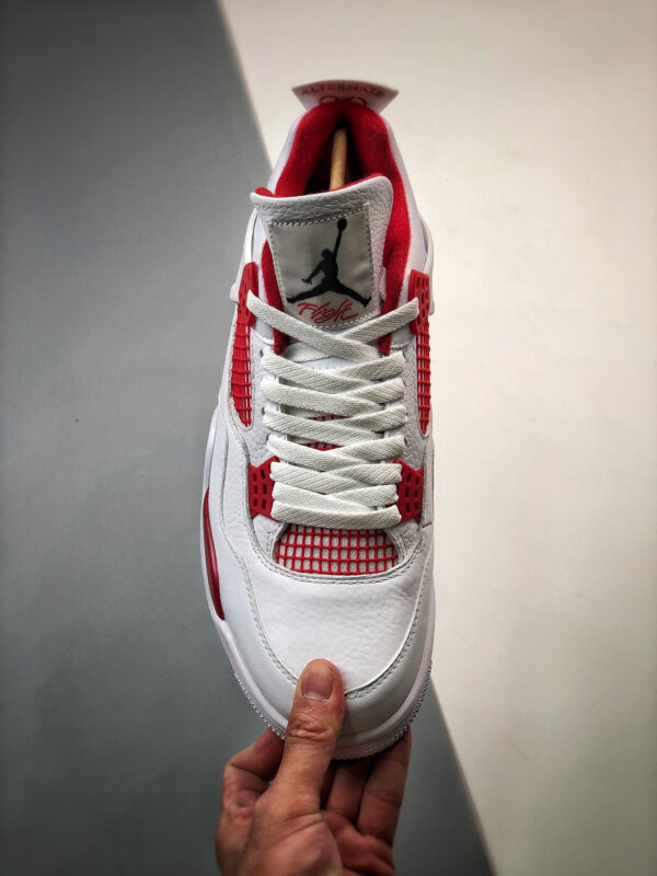 Air Jordan 4 Alternate 89 White Black-Gym Red For Sale