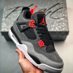 Air Jordan 4 Infrared Dark Grey Infrared 23-Black-Cement Grey For Sale