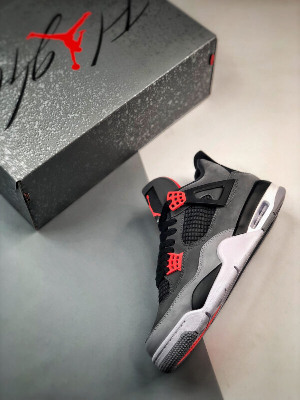 Air Jordan 4 Infrared Dark Grey Infrared 23-Black-Cement Grey For Sale