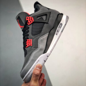 Air Jordan 4 Infrared Dark Grey Infrared 23-Black-Cement Grey For Sale