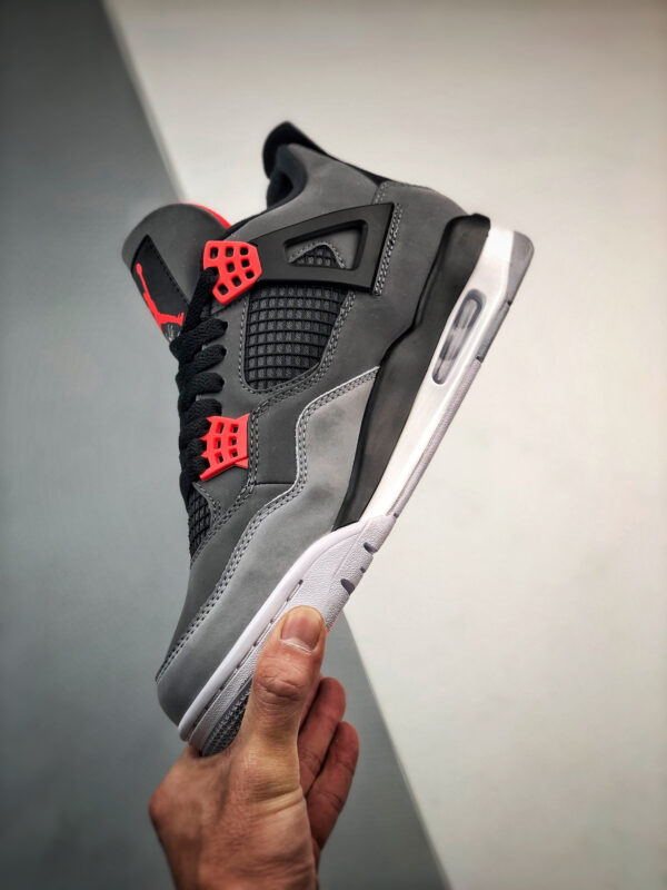 Air Jordan 4 Infrared Dark Grey Infrared 23-Black-Cement Grey For Sale