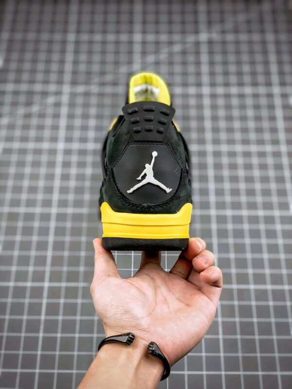 Air Jordan 4 Thunder Black Vibrant Yellow-White On Sale