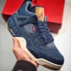 Air Jordan 4 Denim Denim-Sail-Game Red For Sale