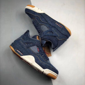 Air Jordan 4 Denim Denim-Sail-Game Red For Sale