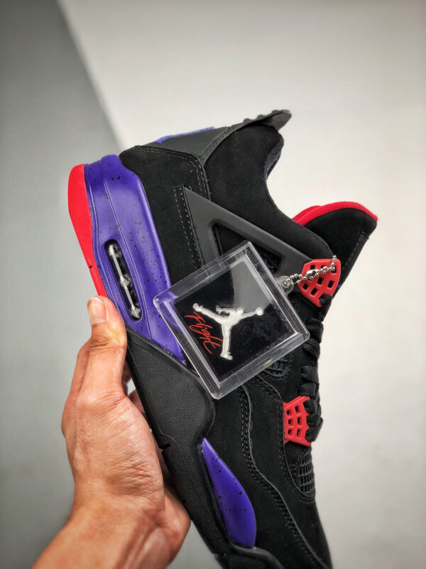 Air Jordan 4 NRG Raptors Black University Red-Court Purple For Sale