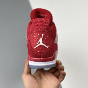 Air Jordan 4 Oklahoma Sooners PE Red Suede For Sale