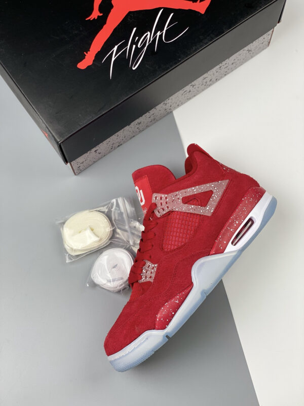 Air Jordan 4 Oklahoma Sooners PE Red Suede For Sale