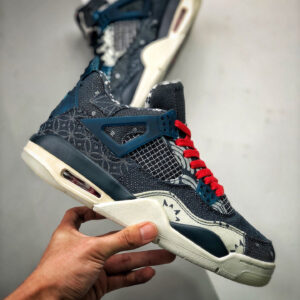 Air Jordan 4 SE Sashiko Deep Ocean Sail-Cement Grey-Fire Red For Sale