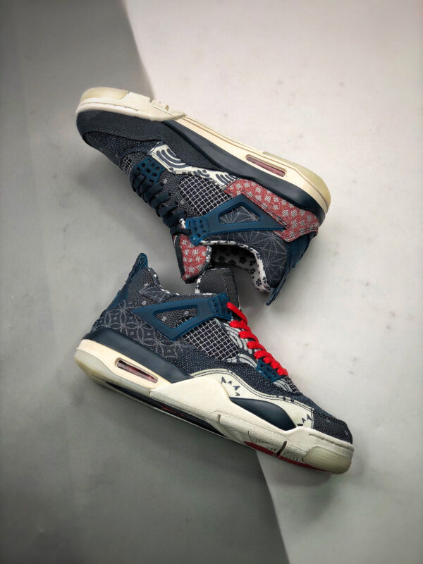 Air Jordan 4 SE Sashiko Deep Ocean Sail-Cement Grey-Fire Red For Sale