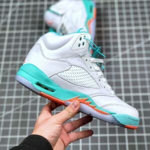 Air Jordan 5 Crimson Pule Light Aqua-Black 440892-100 For Sale