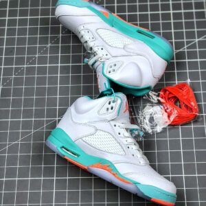 Air Jordan 5 Crimson Pule Light Aqua-Black 440892-100 For Sale