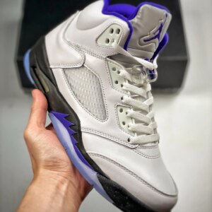 Air Jordan 5 White Dark Concord-Black For Sale