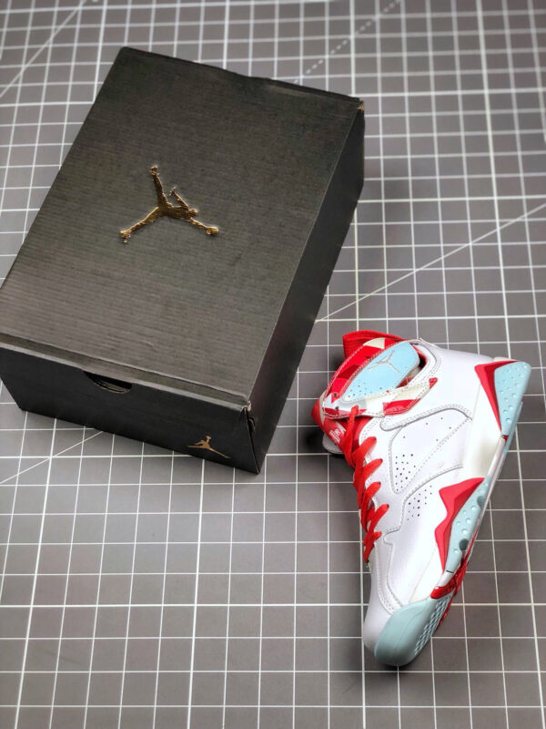 Air Jordan 7 GS White Topaz Mist-Ember Glow-Gym Red On Sale