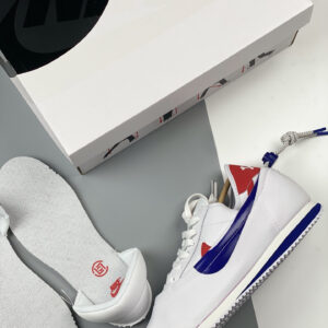 Clot x Nike Cortez White Game Royal-University Red DZ3239-100 For Sale