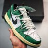 Custom Air Jordan 1 Low Pine Green White For Sale