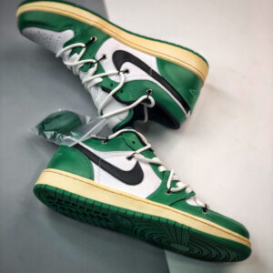 Custom Air Jordan 1 Low Pine Green White For Sale