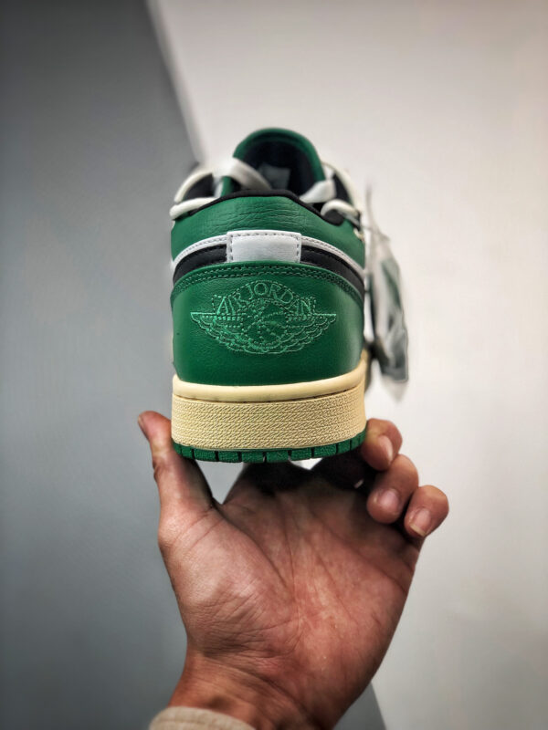 Custom Air Jordan 1 Low Pine Green White For Sale