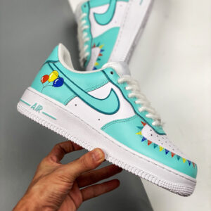 Custom Nike Air Force 1 White Green For Sale