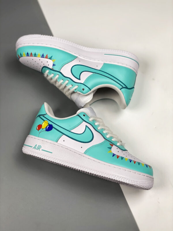 Custom Nike Air Force 1 White Green For Sale