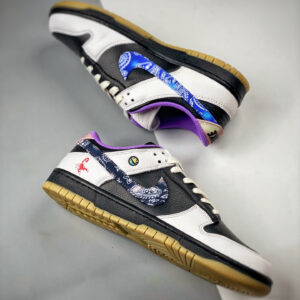 Custom Nike Dunk Low Black White Purple For Sale