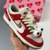 Custom Nike Dunk Low Christmas Red White For Sale