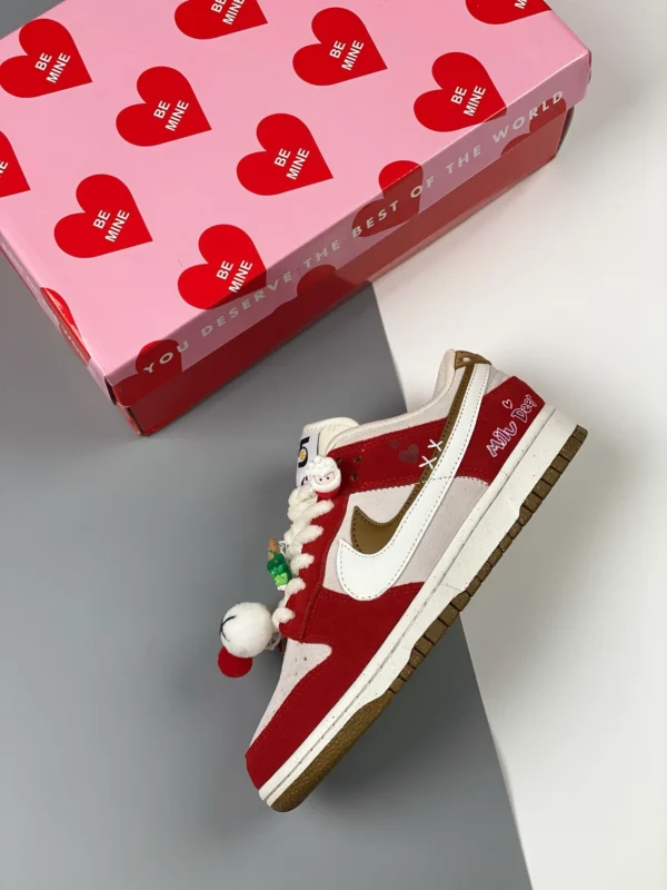 Custom Nike Dunk Low Christmas Red White For Sale