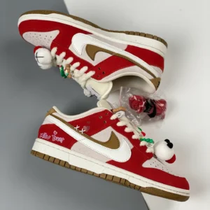 Custom Nike Dunk Low Christmas Red White For Sale