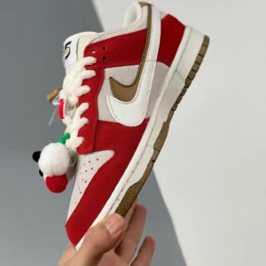 Custom Nike Dunk Low Christmas Red White For Sale