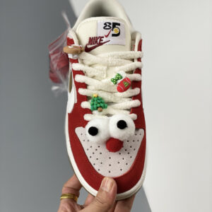 Custom Nike Dunk Low Christmas Red White For Sale