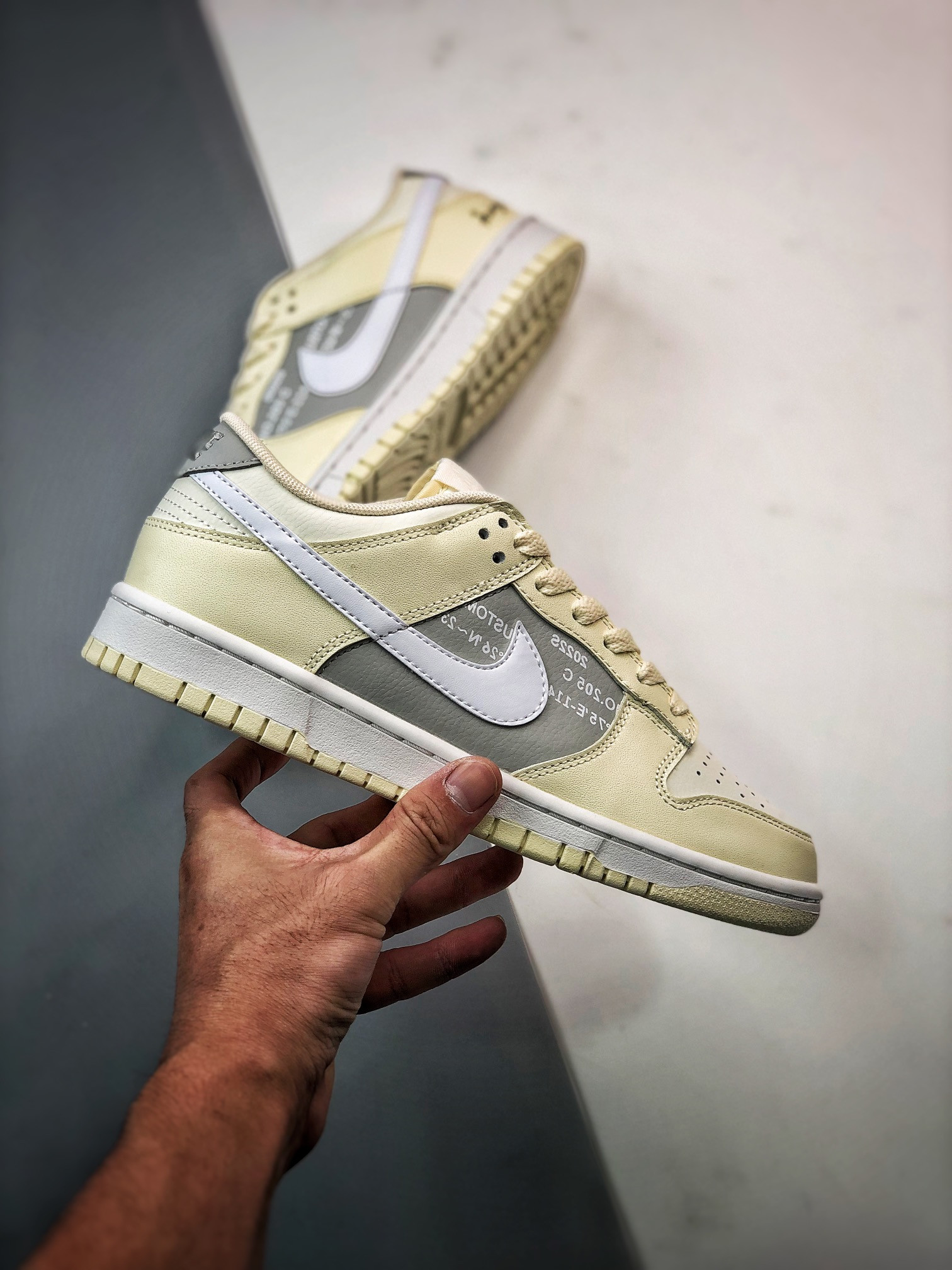 Custom Nike Dunk Low Coconut Milk Grey For Sale