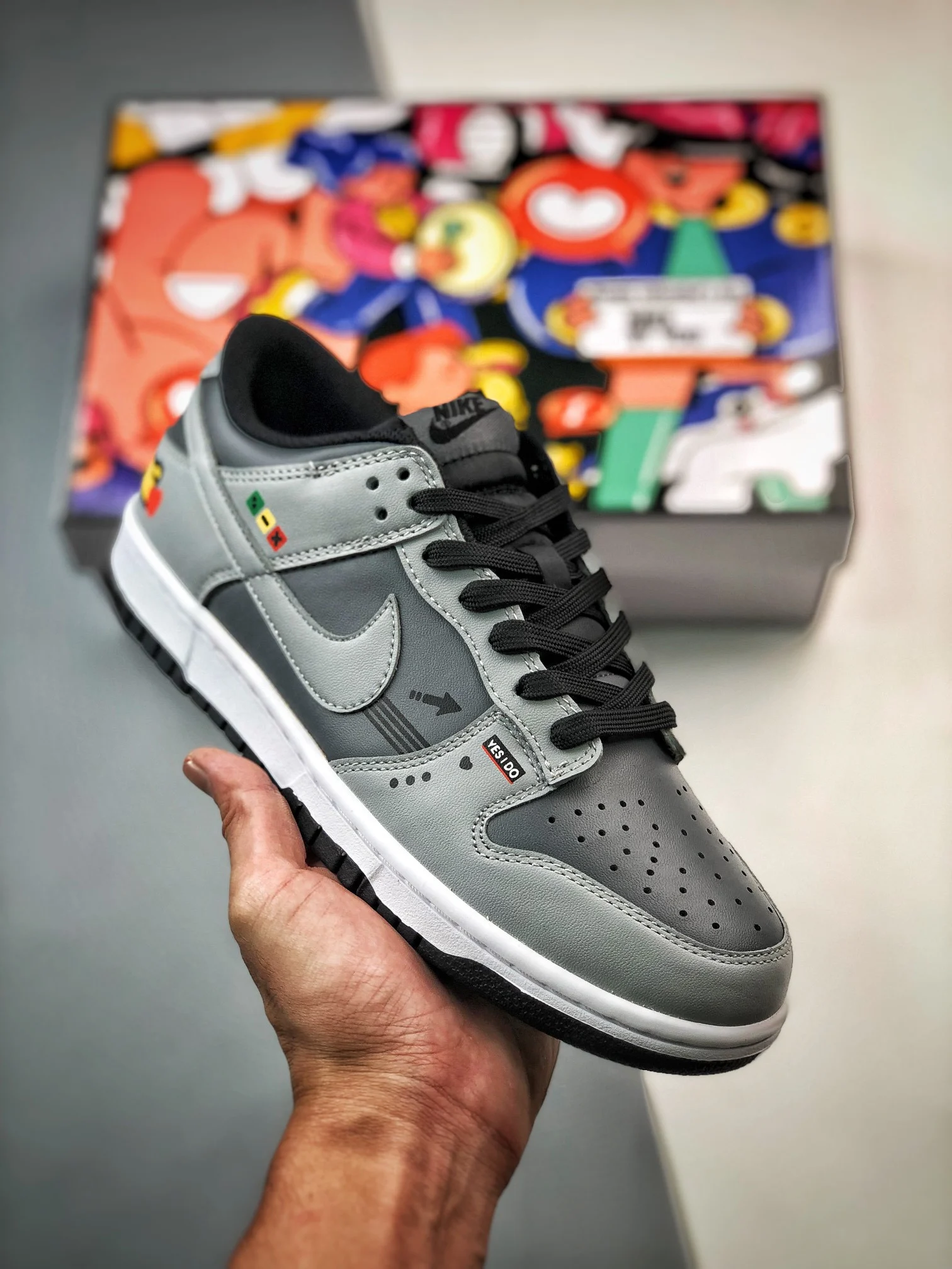 Custom Nike Dunk Low Drak Grey Black For Sale