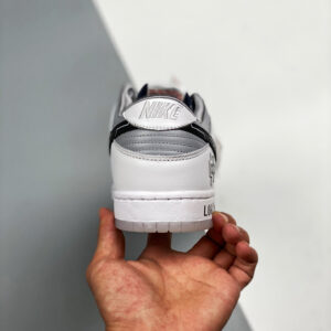 Custom Nike Dunk Low White Grey Black For Sale