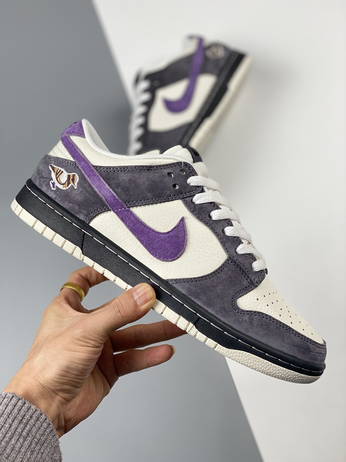 Custom Nike Dunk Low White Purple Black For Sale