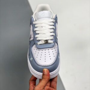 Custom x Kaws Nike Air Force 1 Low Blue White For Sale