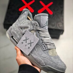 KAWS x Air Jordan 4 Cool Grey White 930155-003 For Sale