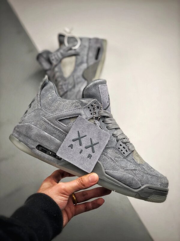 KAWS x Air Jordan 4 Cool Grey White 930155-003 For Sale