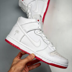 Kevin Bradley x Nike SB Dunk High White University Red For Sale